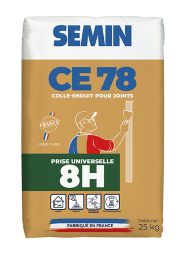 Massa para juntas SEMIN CE 78 – colagem de fita (1H / 4H / 8H / 24H) - TTC