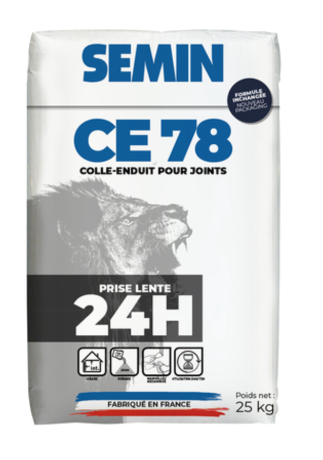 Massa para juntas SEMIN CE 78 – colagem de fita (1H / 4H / 8H / 24H) - TTC