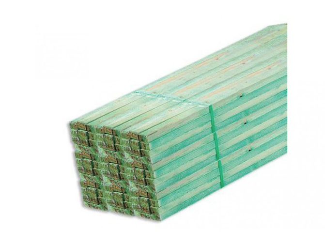 Contre-latte bois traité vert (lata plana verde)– 22x45 mm
