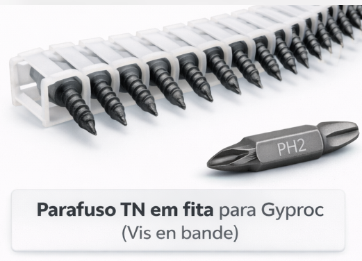 Parafuso em fita 25mm para Gyproc (Vis en bande 25mm)
