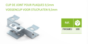 Clip de junta para placas 9,5mm (Clip de joint pour plaques 9,5mm)