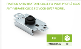 Fixação antivibratória clic & fix (Fixation antivibratoire clic & fix)