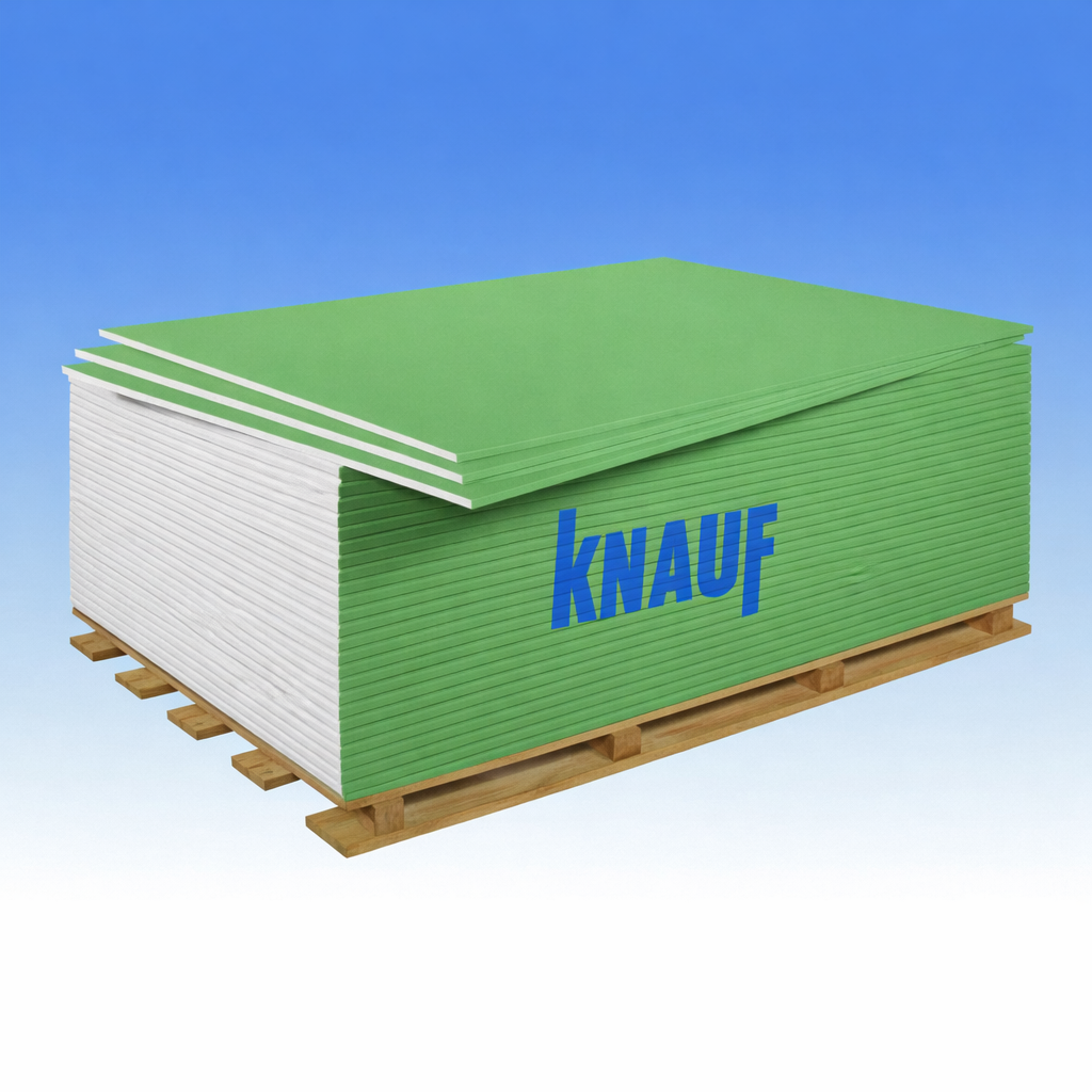 Placa de Gesso Knauf Hydro 12,5 mm (H2 – Resistente à Humidade) - TTC